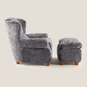 Pair of 1960s vintage grey armchairs.