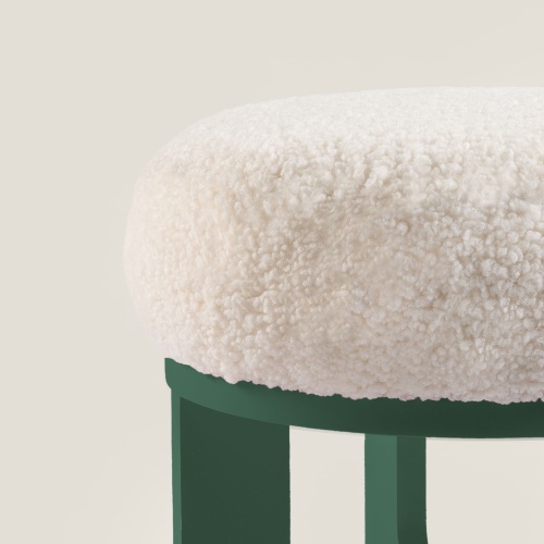 Comfortable and chic pouf, seat height 42 cm, custom-made