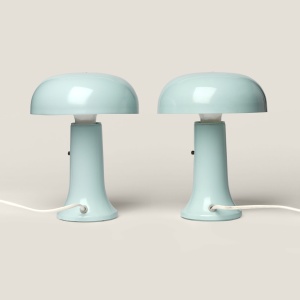 Small pair of light blue vintage lamps from the company Valinte OY - Curation vintage Norki