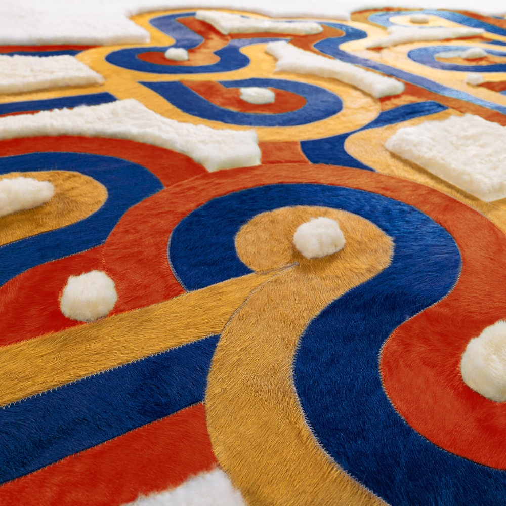 Carpet designed by Victoria-Maria Geyer and handmade by Atelier Norki.