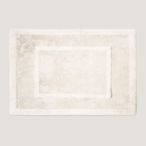 Classic off-white rectangle rug in white sheepskin 100% made in France by Norki