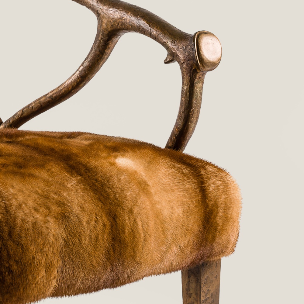 Buy online a ceremonial armchair for your chalet or home. A furniture made in France in limited edition.