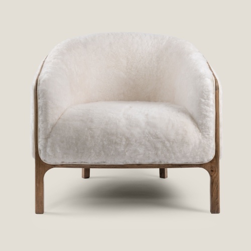 Shop online a very comfortable white armchair with a deep, comfortable seat. A perfect match for your office.