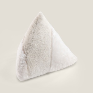 Chic designer white cushion in the shape of a pyramid - Atelier haute couture Norki