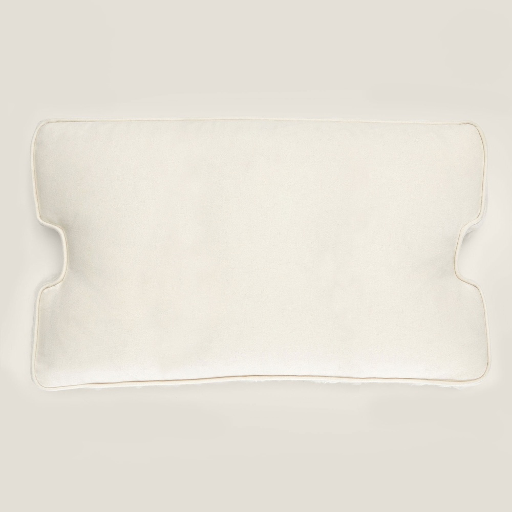 White rectangle sheepskin cushion dimensions 35 × 65 cm - available to measure