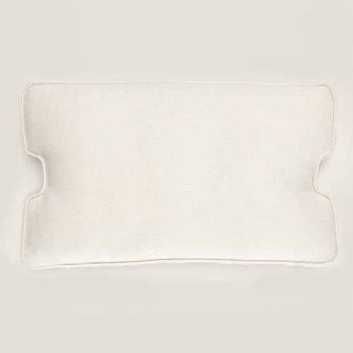 Coussin rectangle blanc en mouton dimensions 35 × 65 cm - disponible sur-mesure