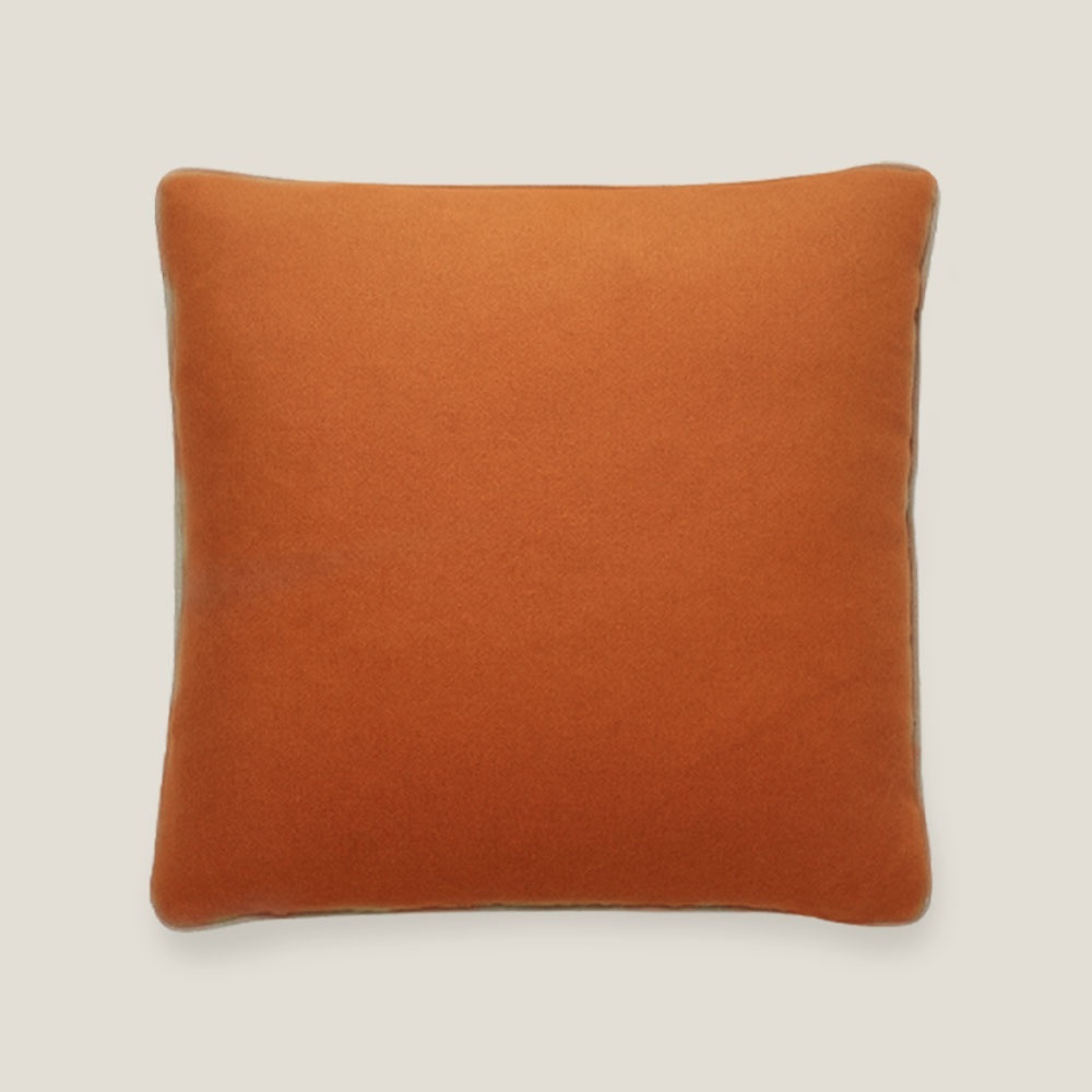 Very chic dark storm cashmere wool for this very soft cushion, feather pillow