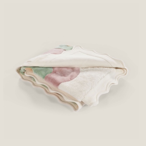 Soft and light blanket to decorate a newborn's nursery or a bedroom in pastel colors