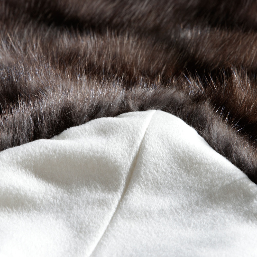 Shop online a luxury brown fur blanket custom made in France