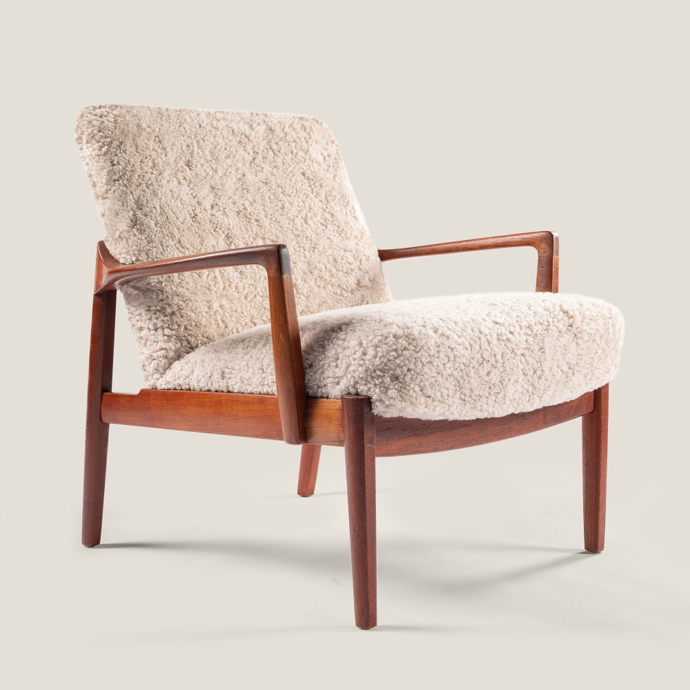 Acheter un fauteuil vintage scandinave modèle FD125 par Tove Edvard Kindt Larsen - Curation Norki