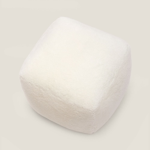 A comfortable white footstool made to measure by Norki.