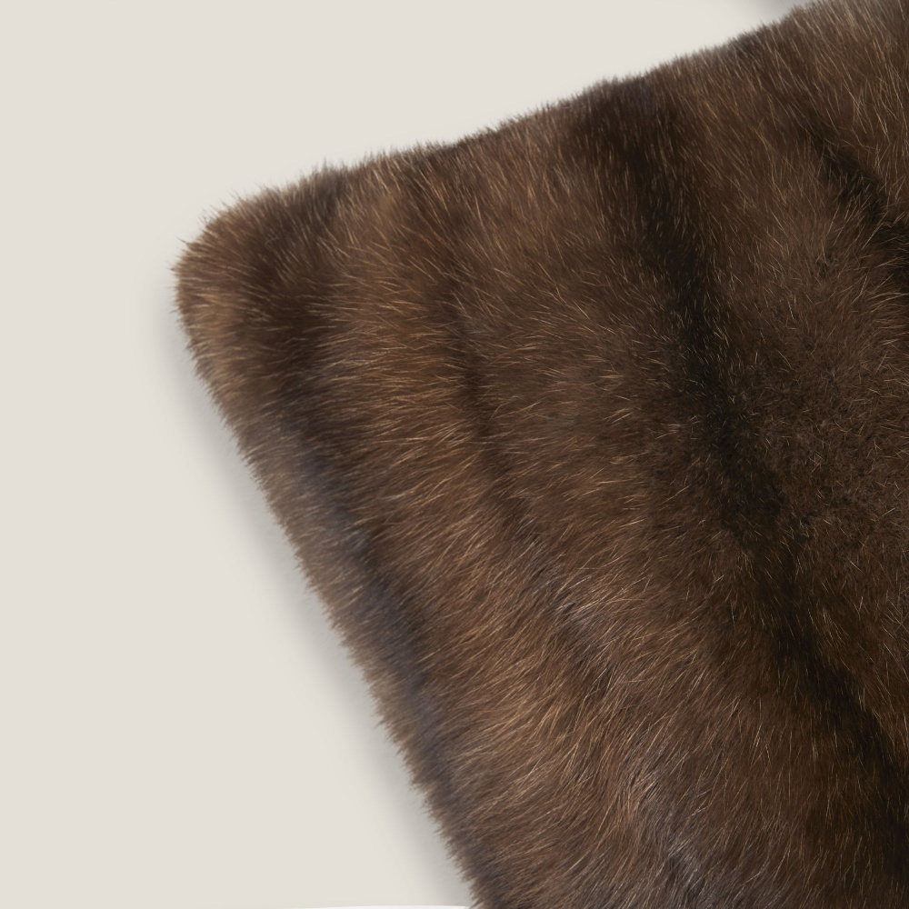 Ultra-soft sable fur cushion.