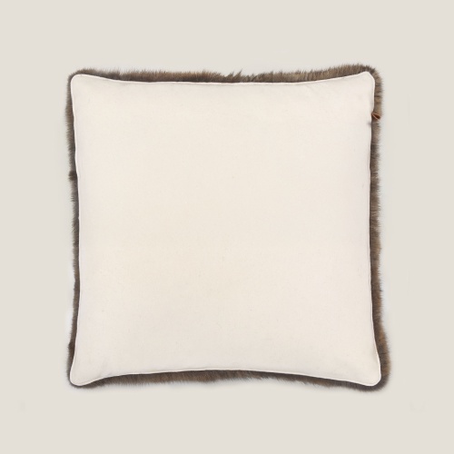 Cushion base in soft, comfortable beige fabric.