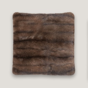 Set of soft cushions in real sable fur.