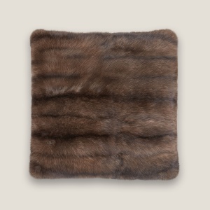 Sable fur square cushion.