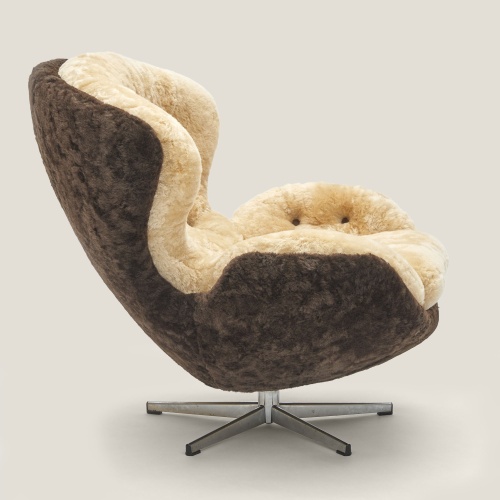 Fauteuil lounge confortable, design scandinave par Lennart Bender.