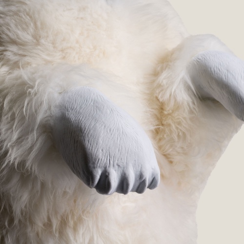 Realistic resin bear sculpture, perfect for a luxury chalet.