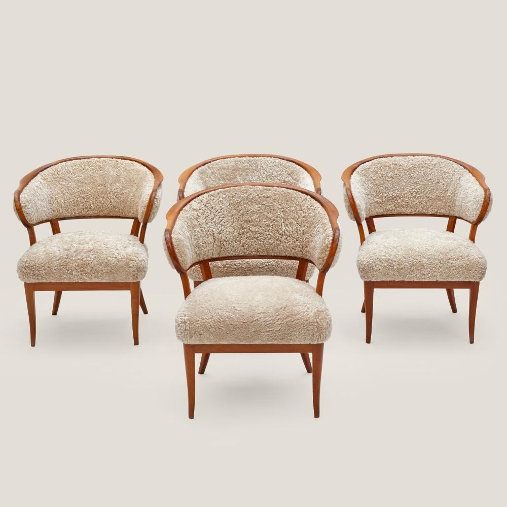 Four original Lata Greven chairs designed by Carl Malmsten.