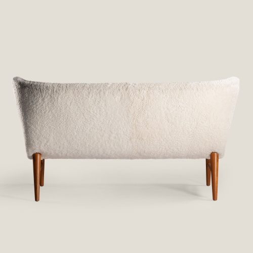 Back view of the Erik Bertil Karlén sofa, a unique piece of Scandinavian design.