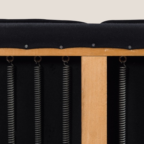 Details of the AP18 sofa by Hans J. Wegner, a piece of 20th century Scandinavian design.