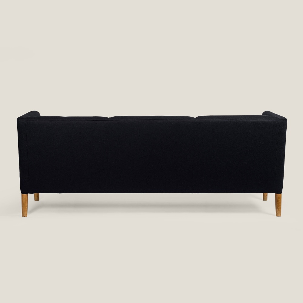 Black vintage Sofa AP18 by the designer Hans J. Wegner.