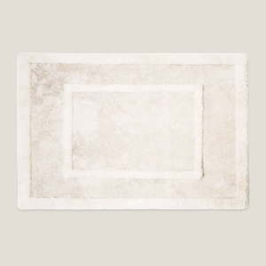 Classic off-white rectangle rug in white sheepskin 100% made in France by Norki