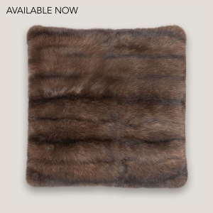 Sable fur square cushion.