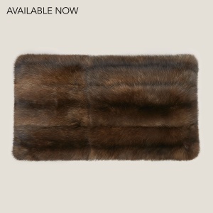 Rectangular cushion in genuine sable fur.