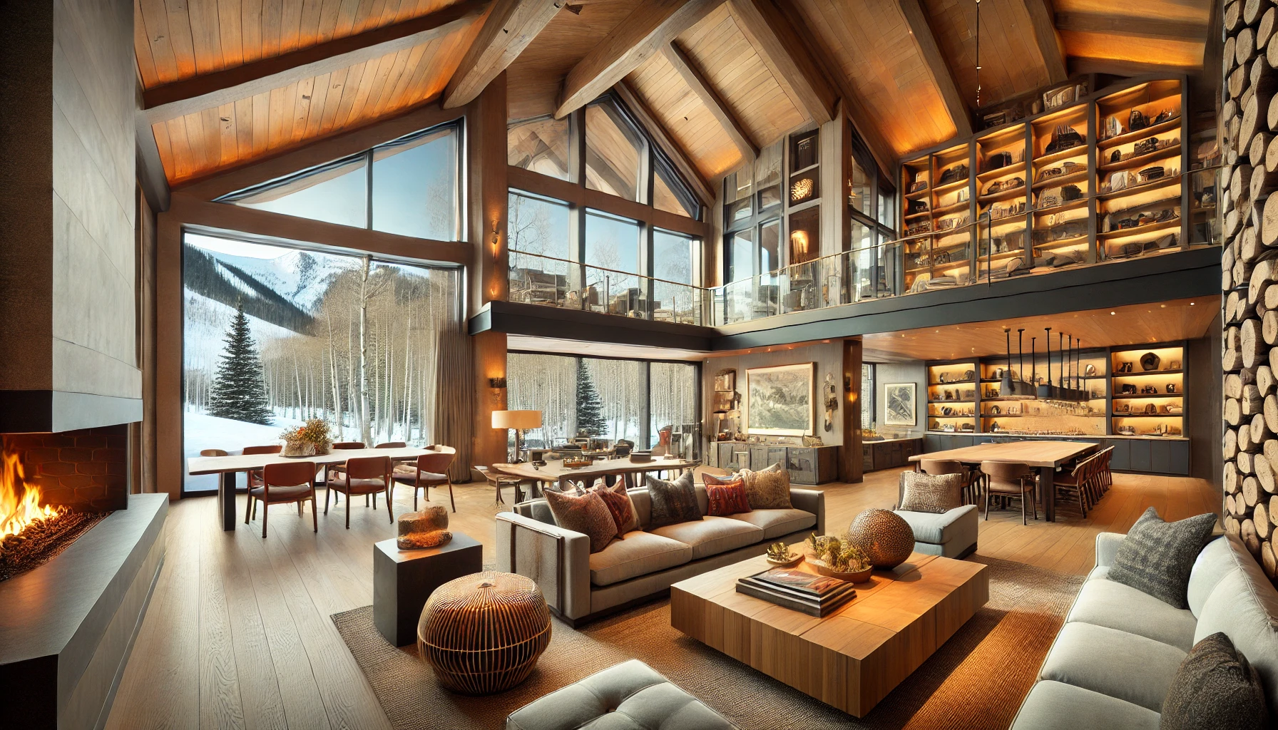 Projet d'aménagement de chalet de luxe réalisé par Norki à Aspen.