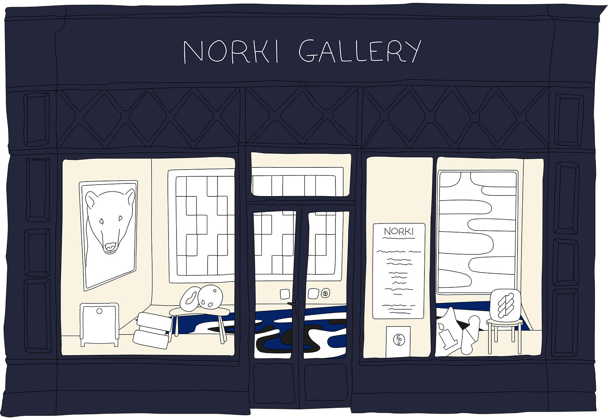 The front of the Norki boutique in Paris.