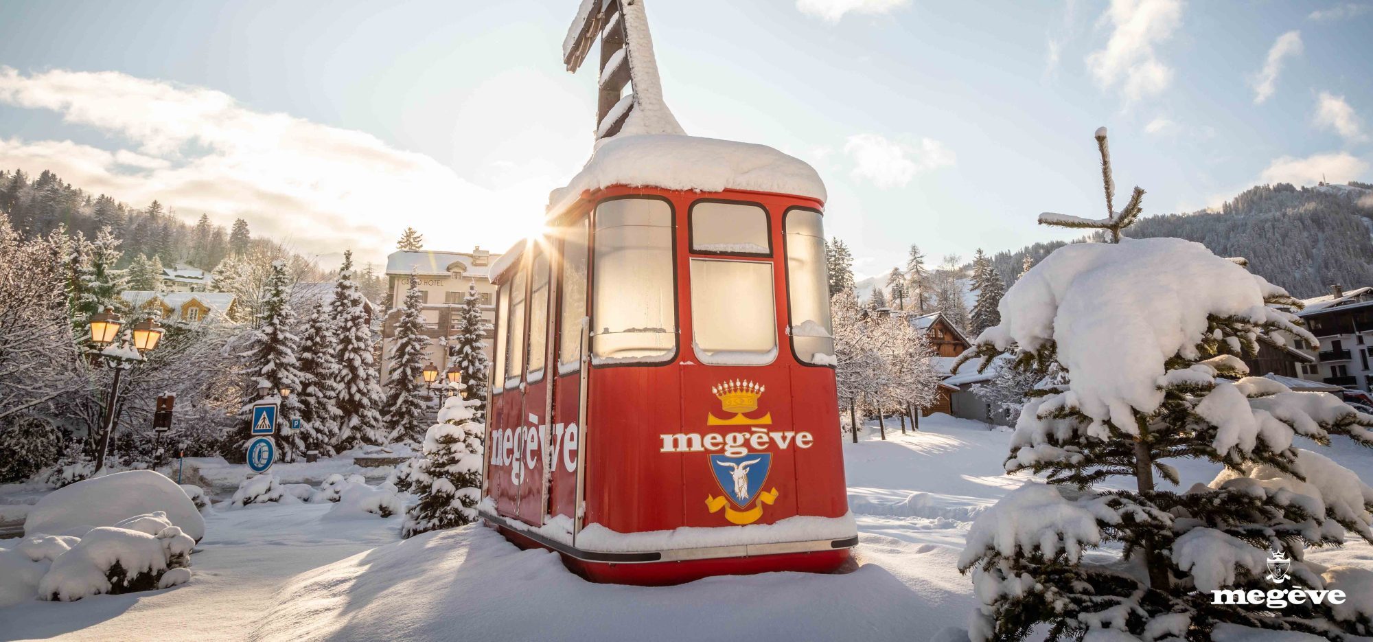 France's first cable car, inaugurated in 1933 in Megève.