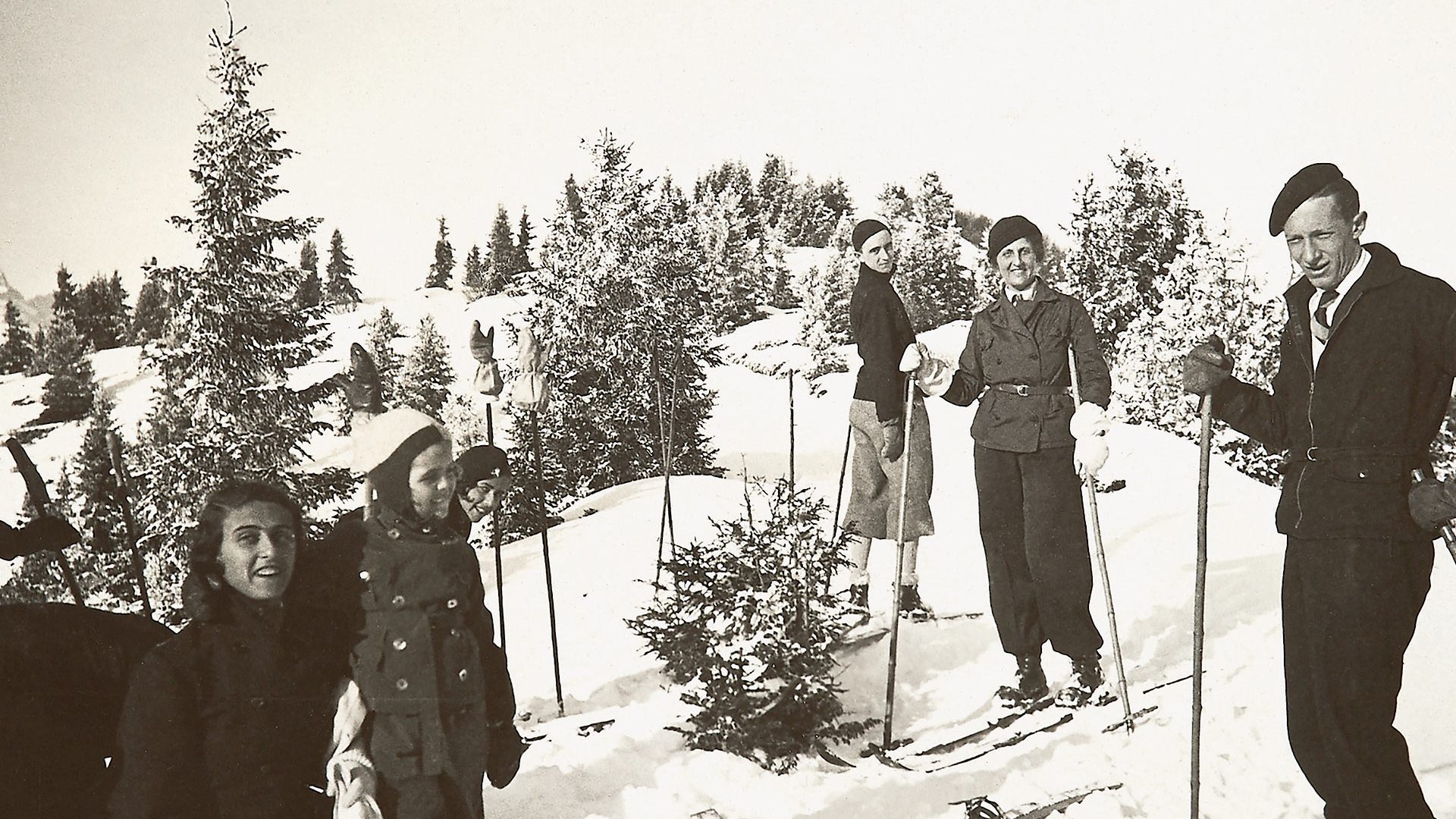 La famille Rothschild dans les montagne de Megève.