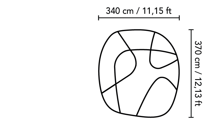 Dimensions et croquis de notre Tapis Tomo