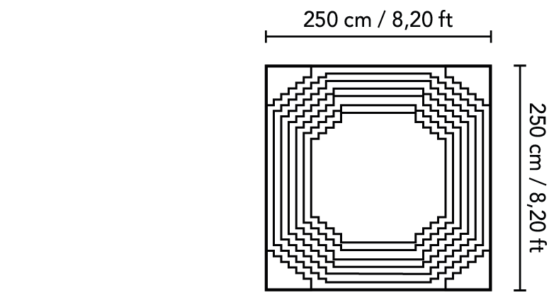 Dimensions et croquis de notre Tapis Armand