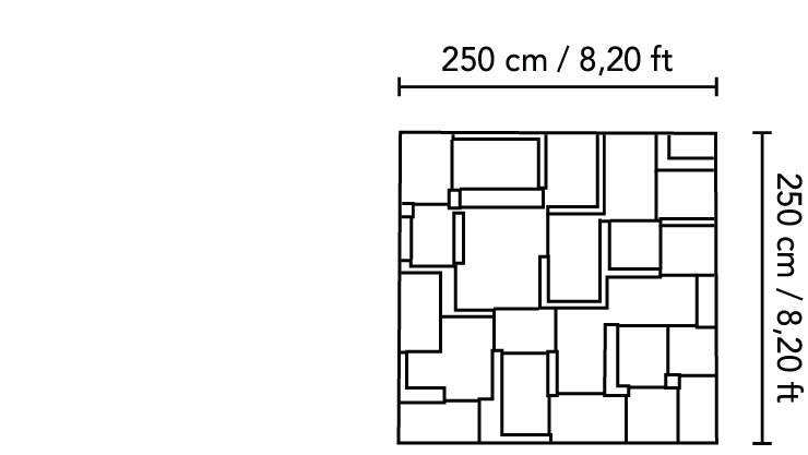 Dimenions et croquis de notre Tapis Essaim