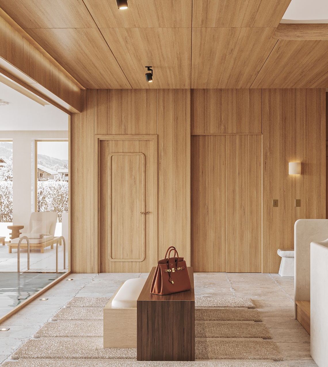 Entrée Piscine Chalet