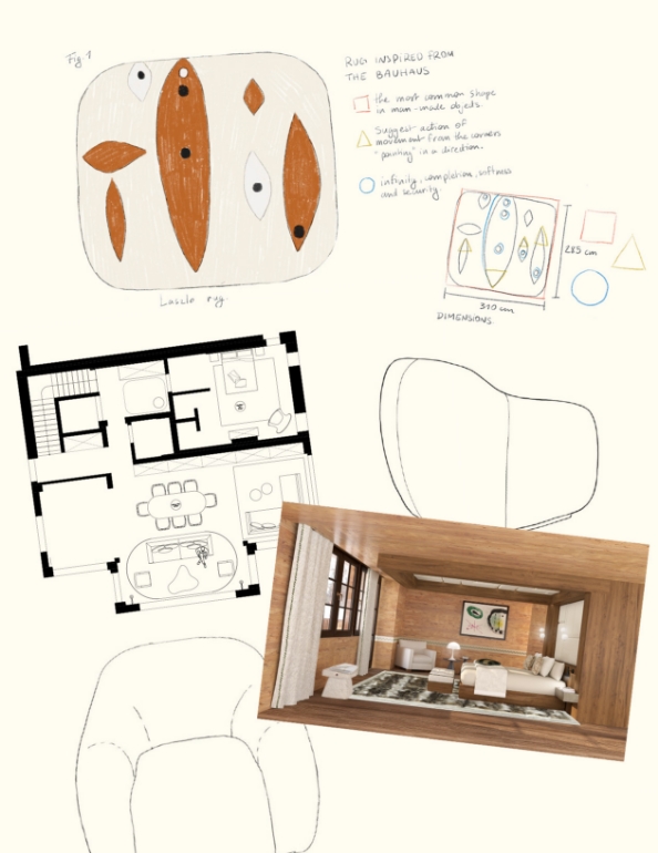 3D drawing plan of the Studio Chalet design office