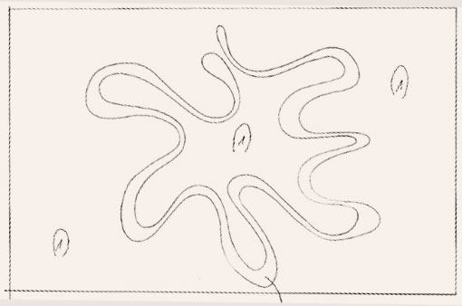 Etretat wave rug plan