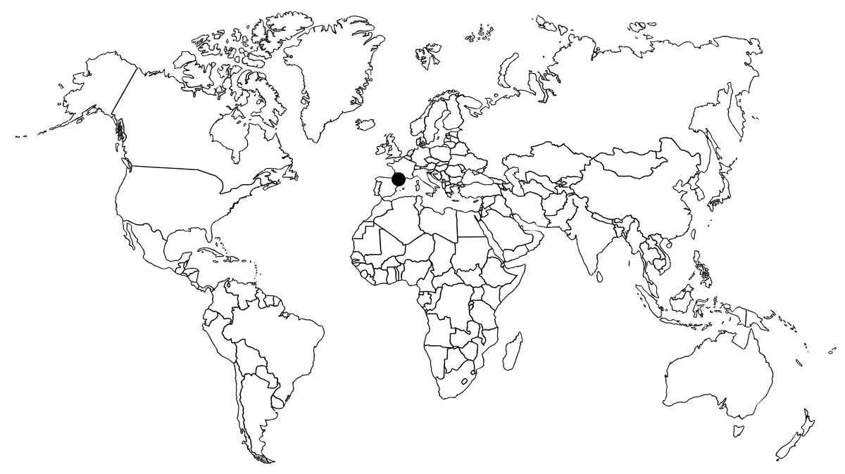 Carte du monde localisant Andorre