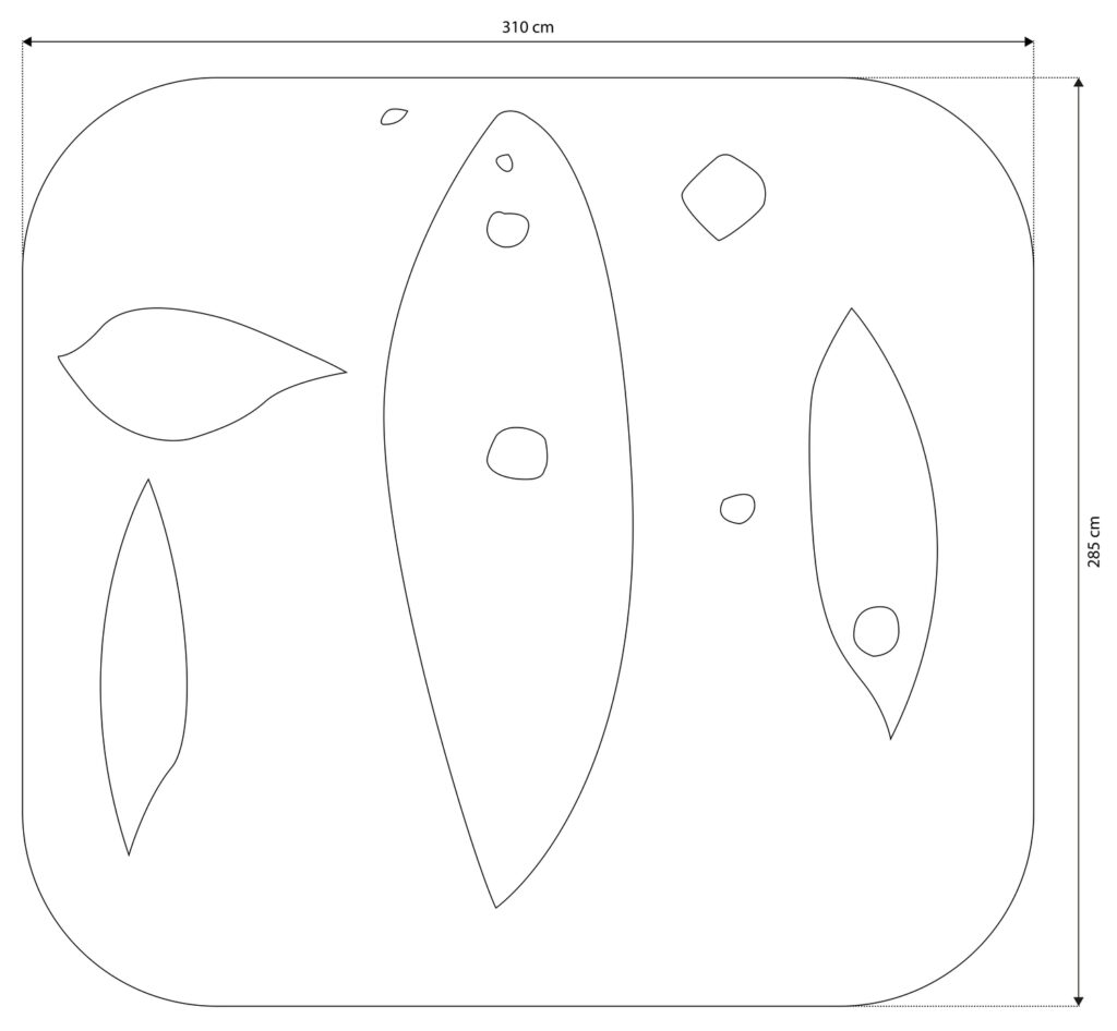 Plan détaillé du tapis Laszlo