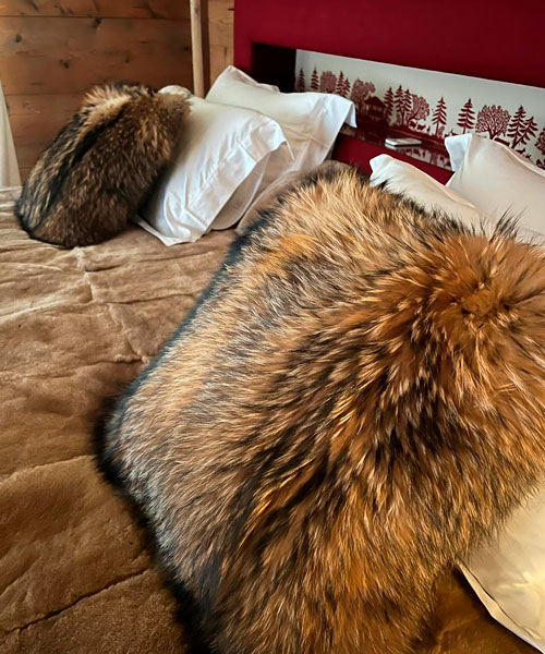 Coussin en fourrure