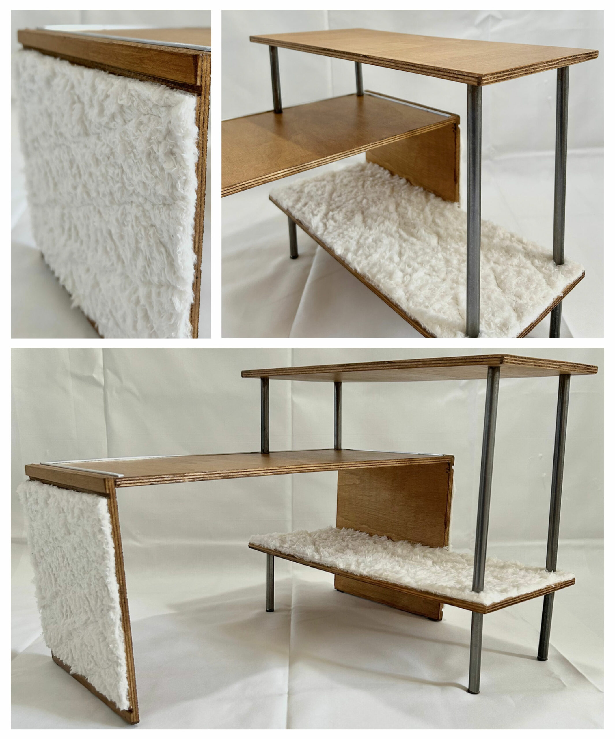 Close-up view of the desk
