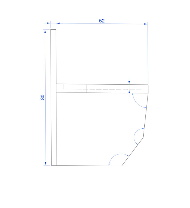 Plan technique d'une chaise sur-mesure