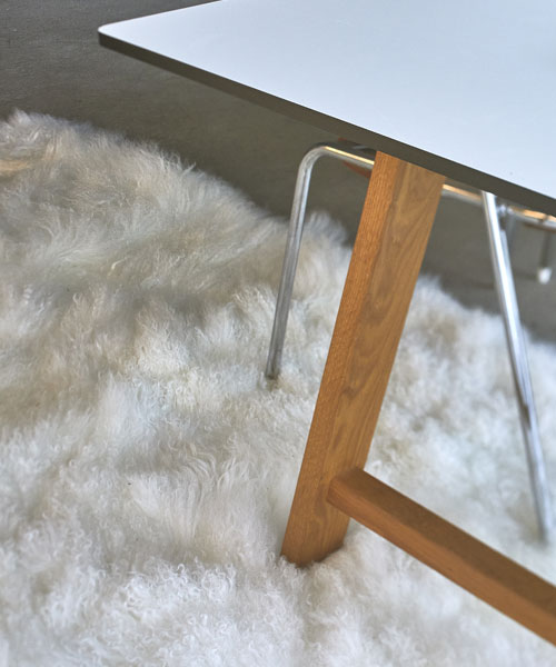 Tapis Christiania en agneau du Tibet blanc